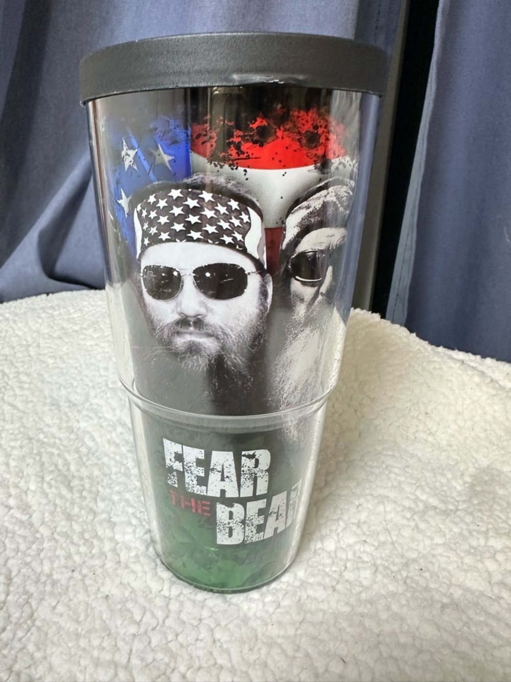 Duck Dynasty 24 oz Tervis Fear The Beard Travel Tumbler - Patriotic Graphic
